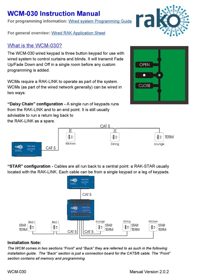 rako WCM-030 instruction manual