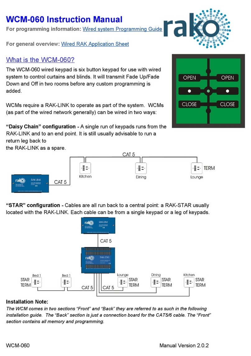 rako WCM-060 instruction manual