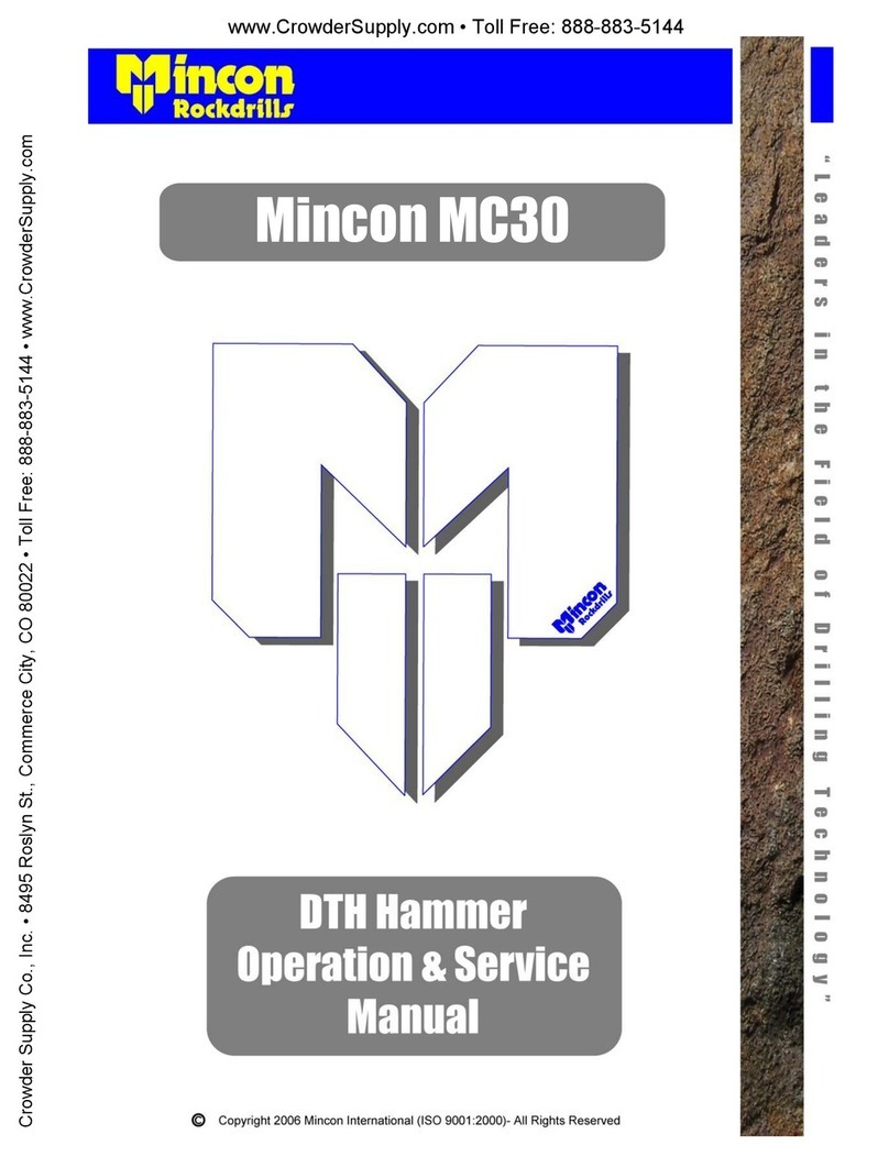 Mincon Rockdrills MC30 Operation & service manual