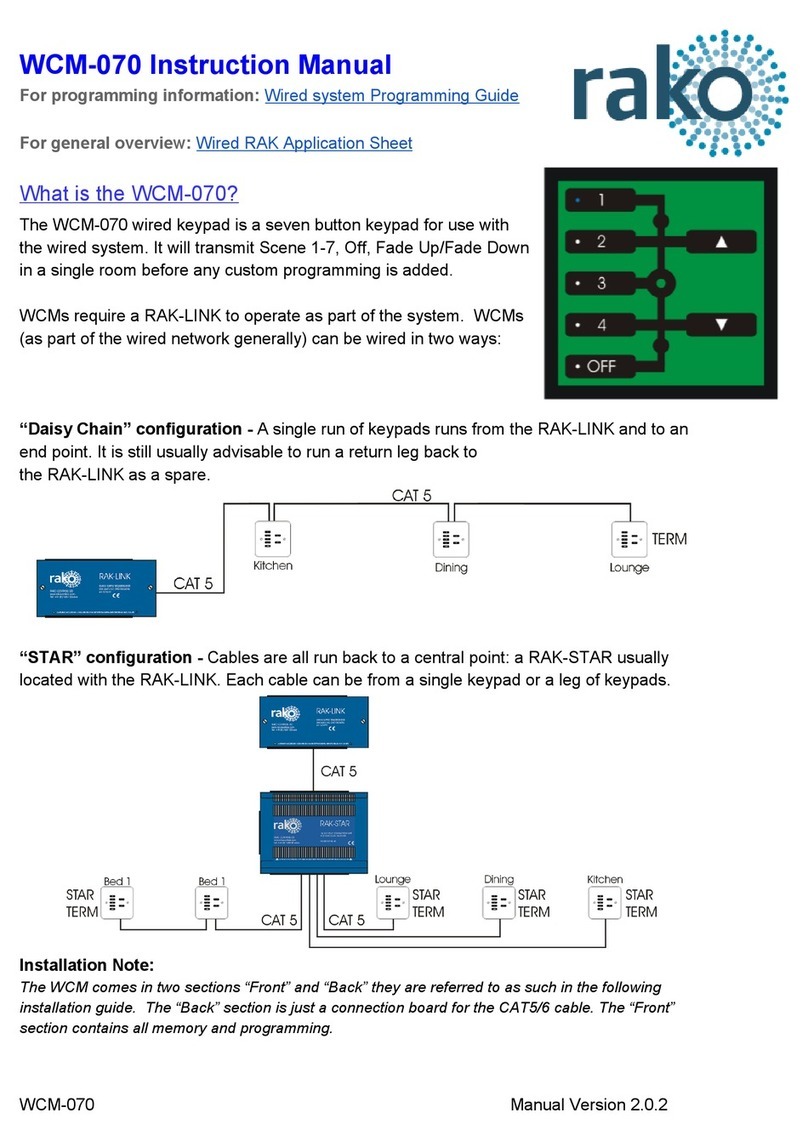 rako WCM-070 User manual