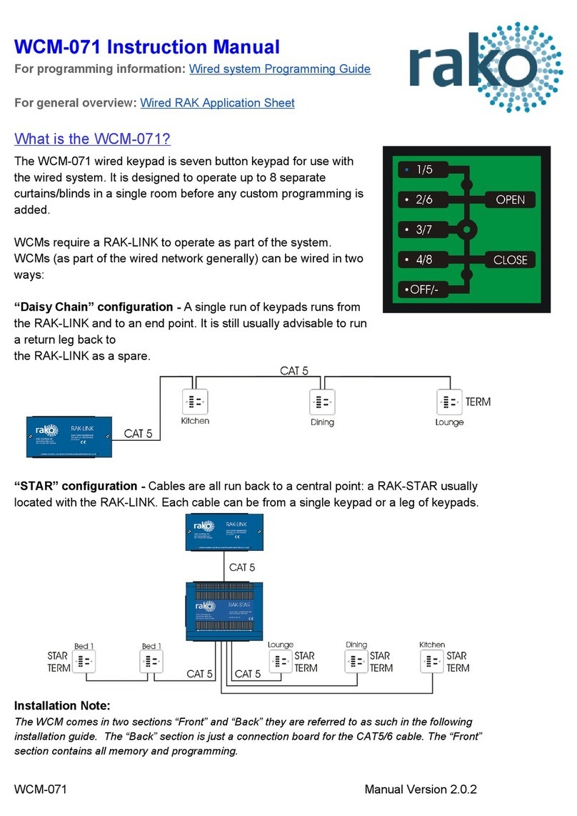 rako WCM-071 instruction manual
