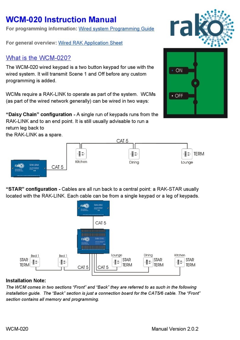 rako WCM-020 instruction manual