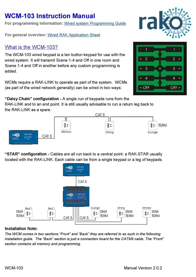 rako WCM-103 instruction manual