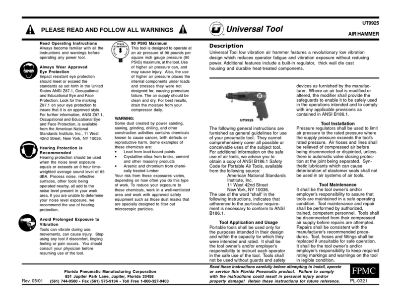 Universal Tool UT9925 User manual
