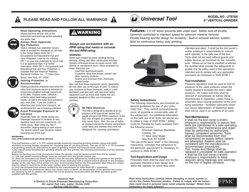 Universal Tool UT8769 User manual