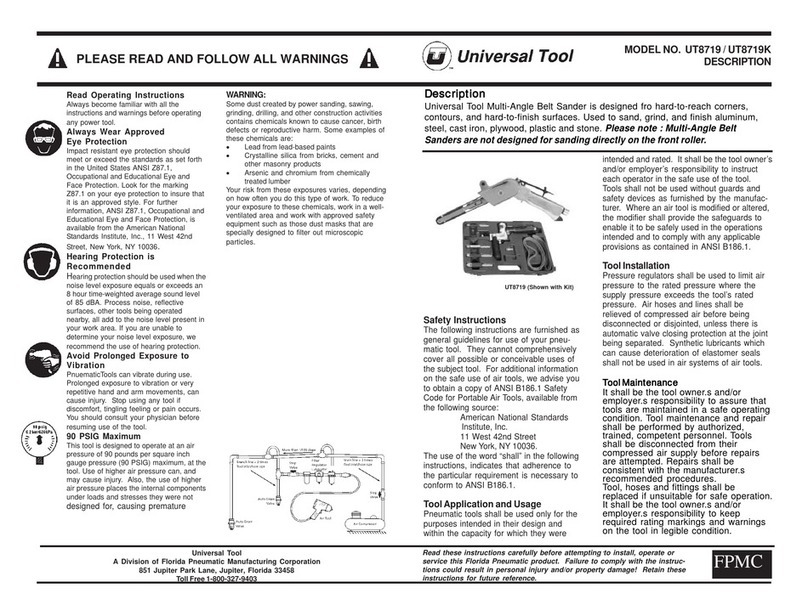 Universal Tool UT8719 operating instructions