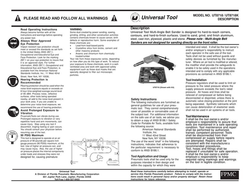 Universal Tool UT8718 User manual