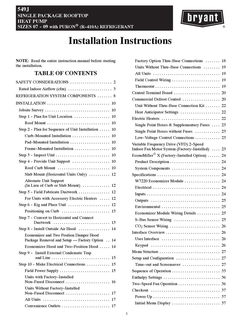 Bryant 549J Series User manual