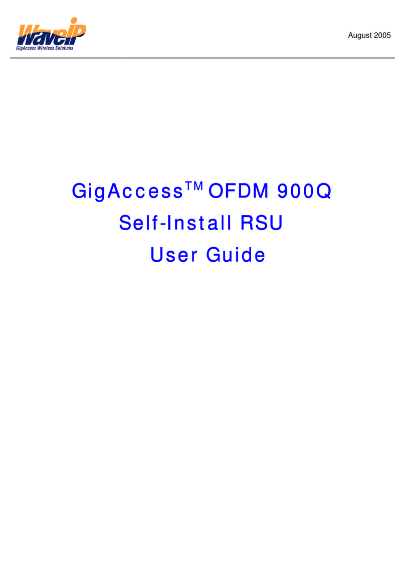 WaveIP GigAccess OFDM 900Q user guide WaveIP GigAccess OFDM 900Q user guide