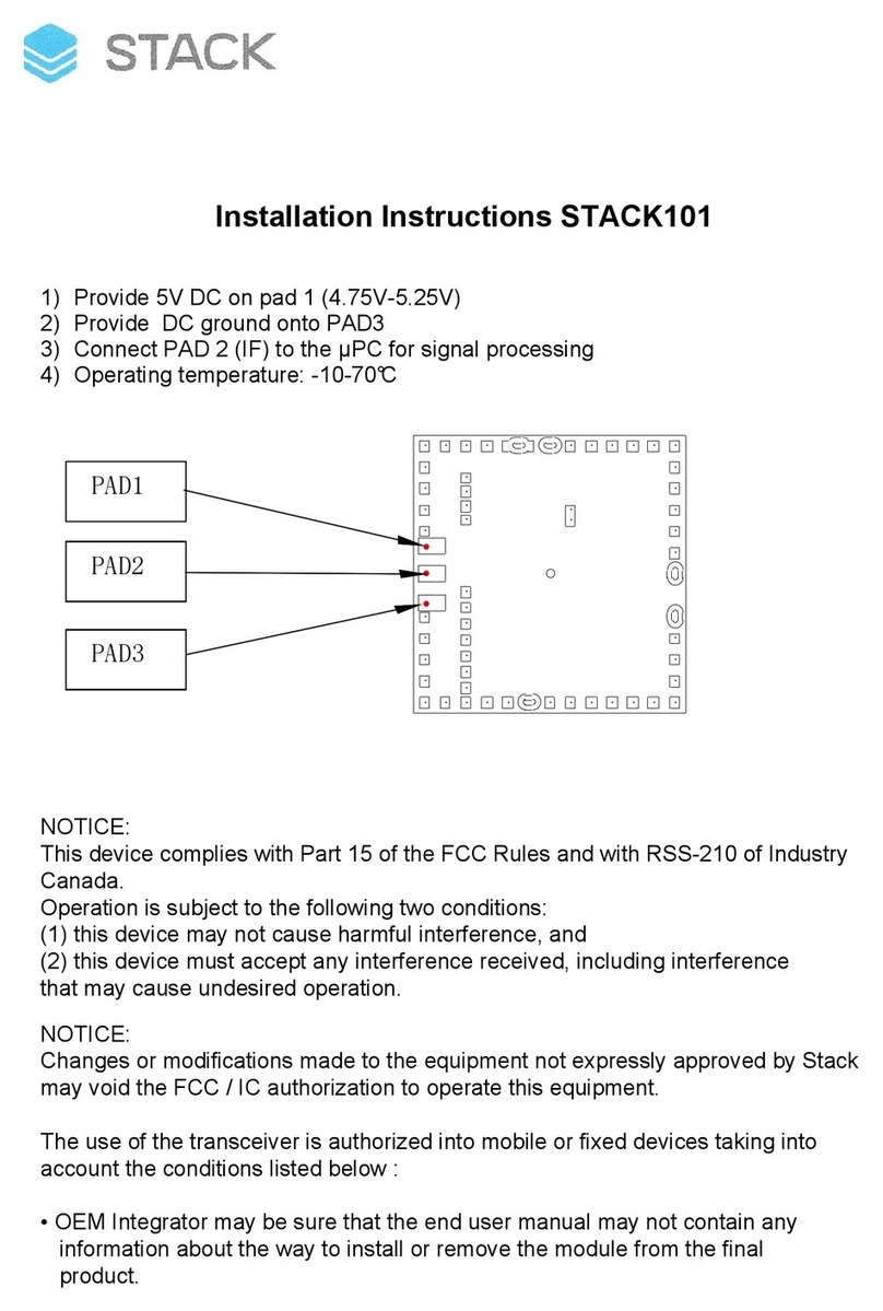 Stack STACK101 installation instructions