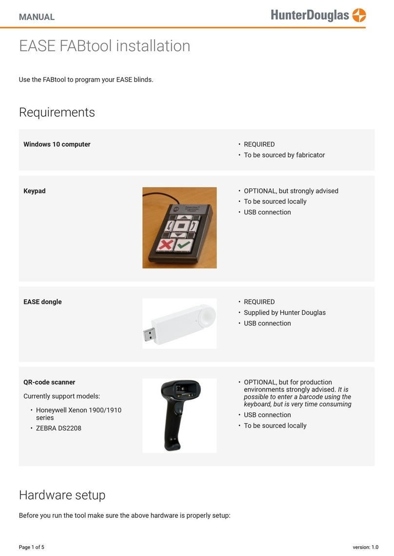 HunterDouglas EASE FABtool manual