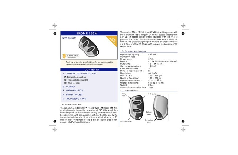 Erone 295W User manual Erone 295W User manual