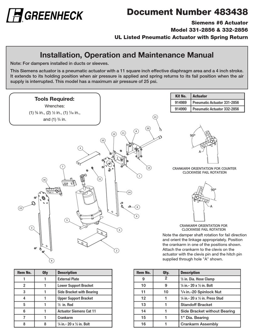 Greenheck 331-2856 Installation, operation and maintenance