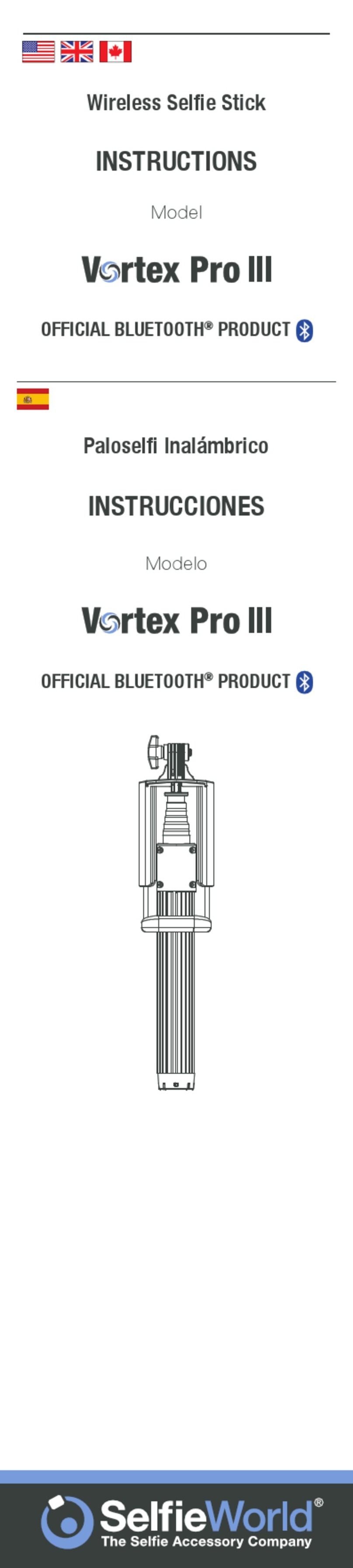 SelfieWorld Vortex Pro III User manual