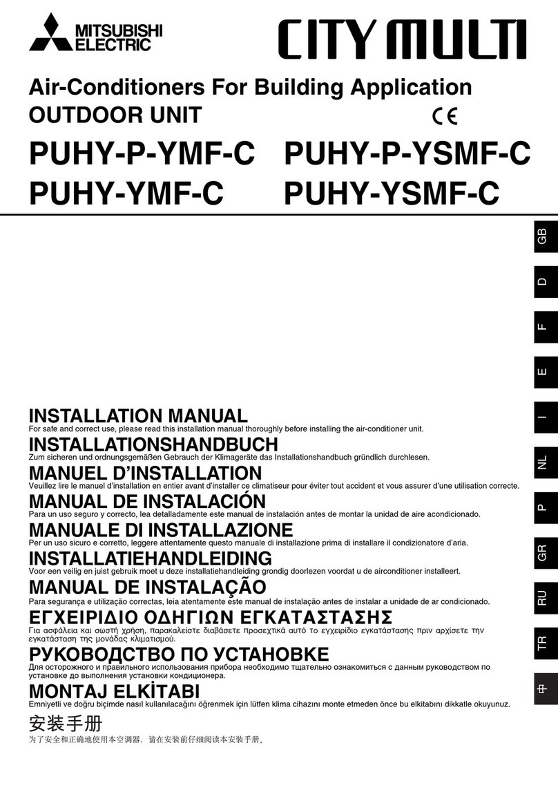 Mitsubishi Electric PUHY-P-YMF-C Series User manual
