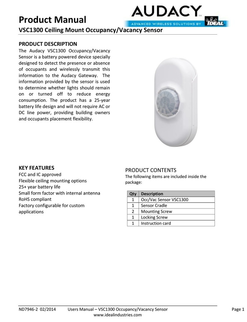 Audacy VSC1300 product manual
