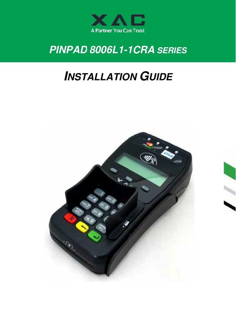 XAC PINPAD 8006L1-1CRA Series User manual