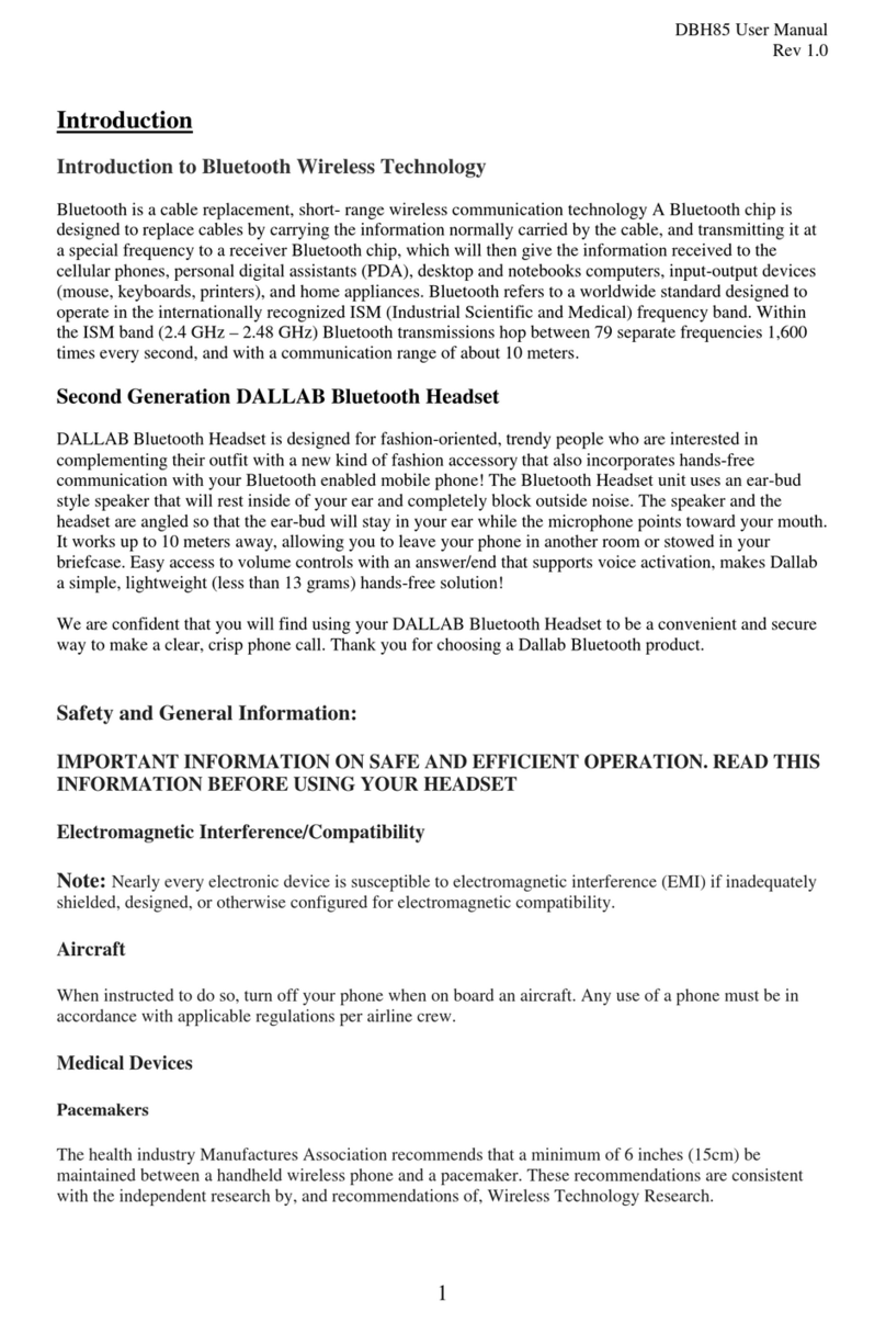 DALLAB DBH85 User manual