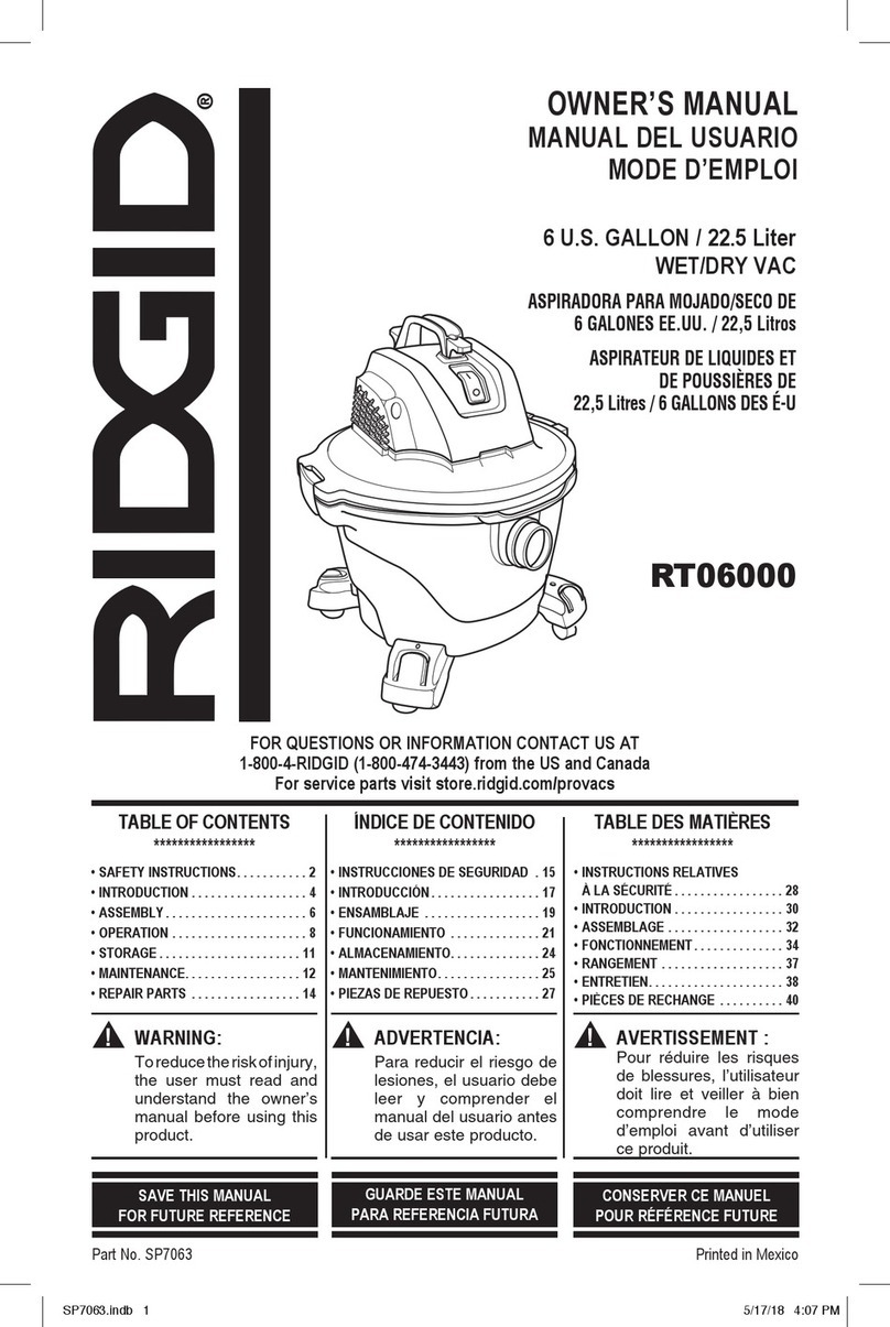 RIDGID RT06000 User manual