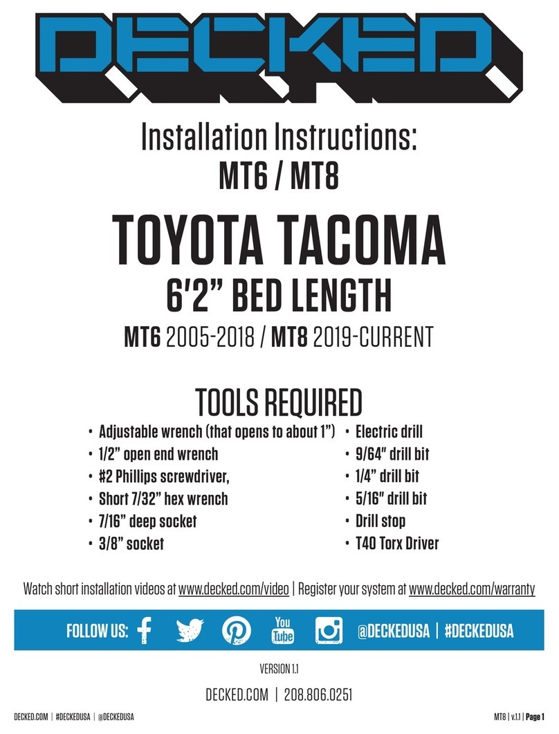 DECKED MT6 installation instructions