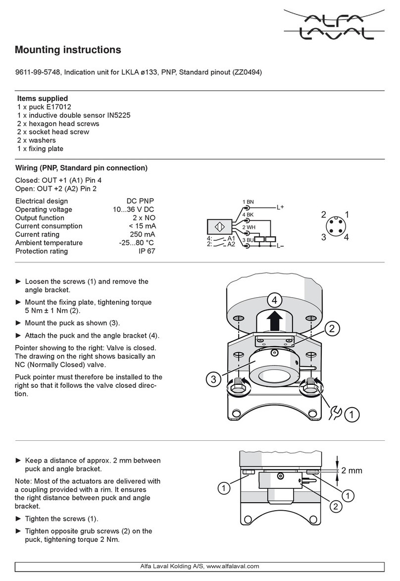 Alfalaval 9611-99-5748 User manual