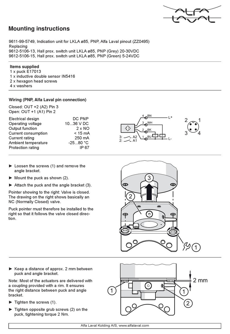Alfalaval 9611-99-5749 User manual