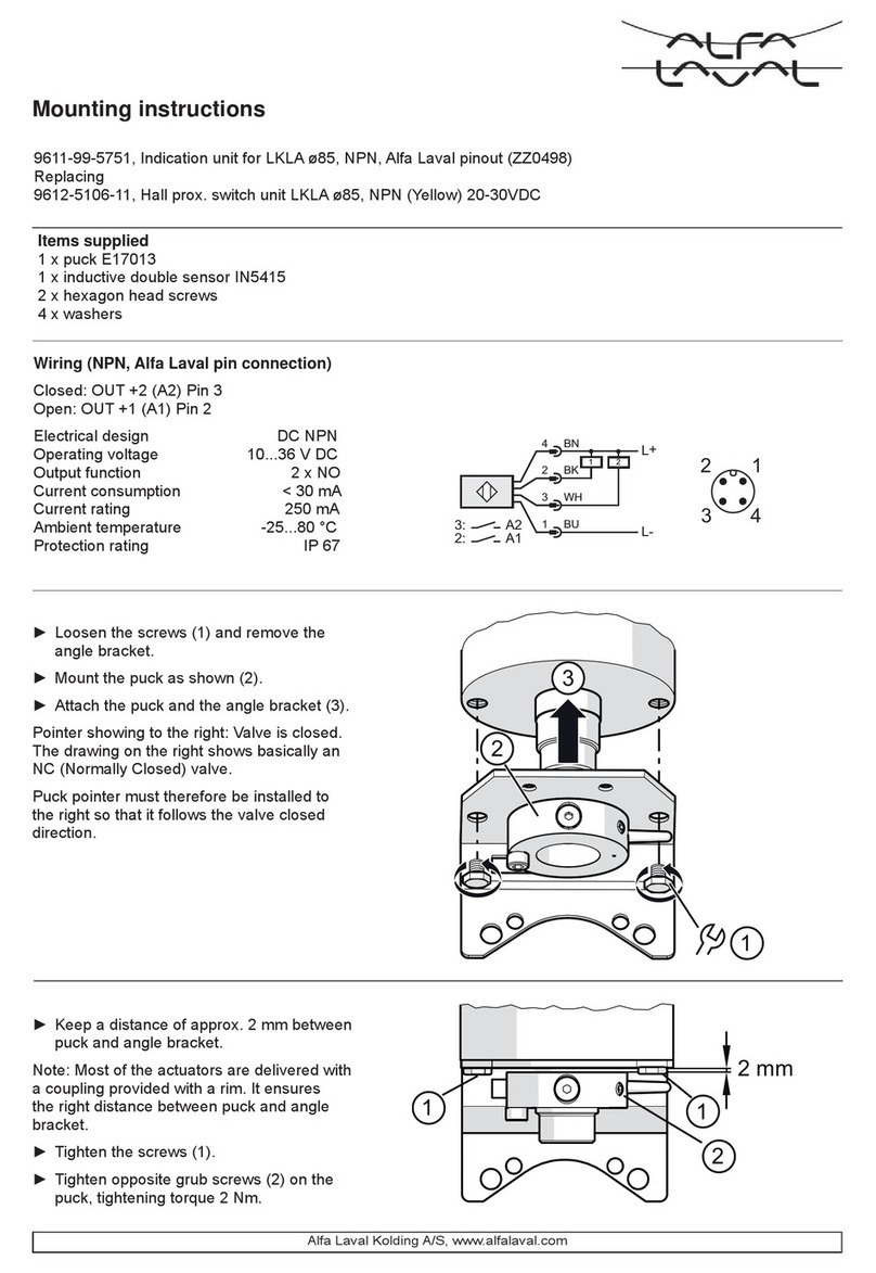 Alfalaval 9611-99-5751 Mounting instructions