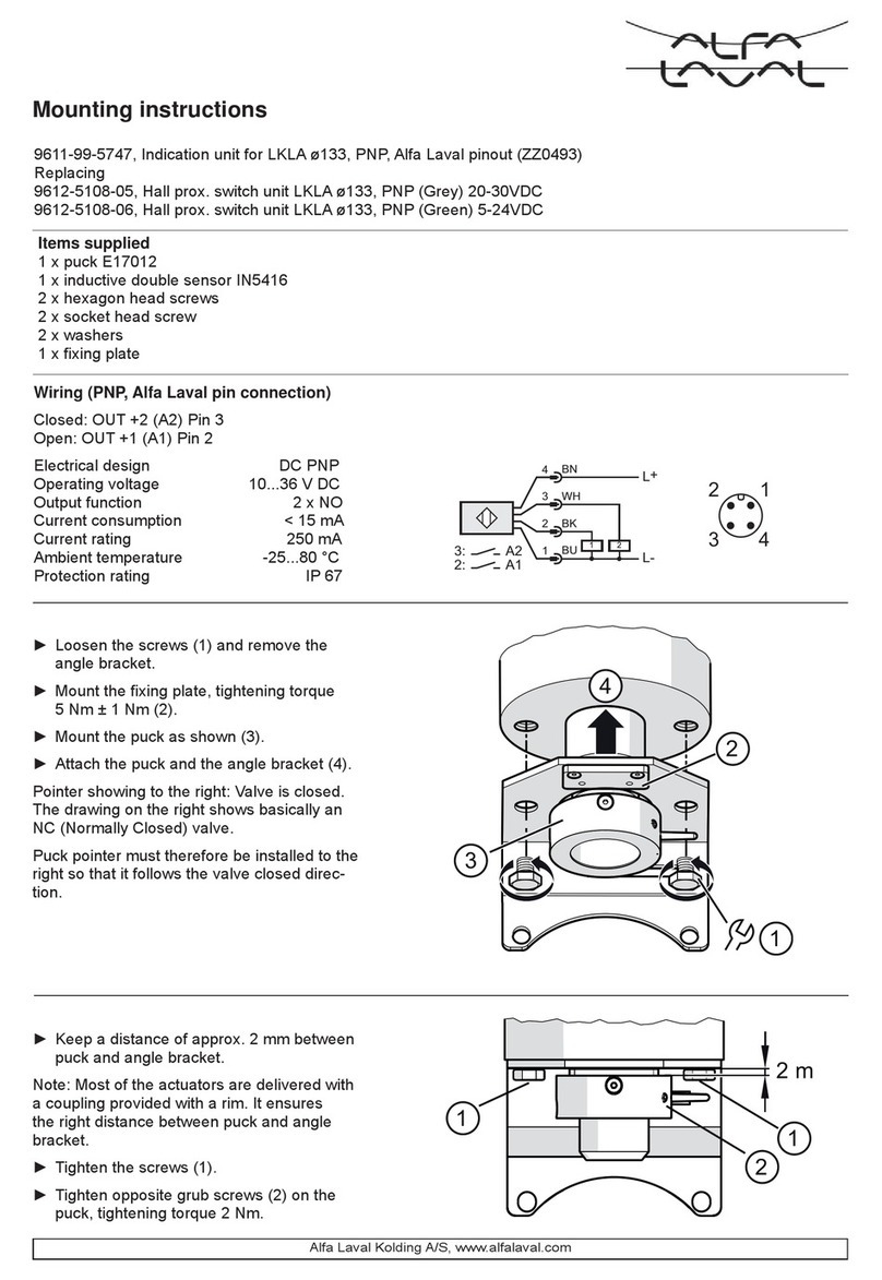 Alfalaval 9611-99-5747 User manual