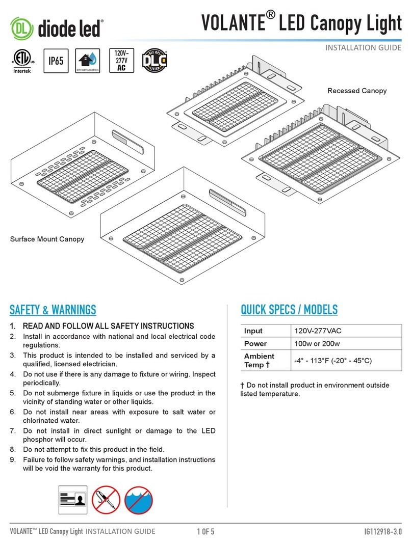DIODE LED VOLANTE LED Canopy Light installation guide