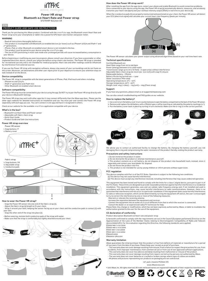 iMaze Power HR PRODUCT GUIDE AND SAFE USE INSTRUCTIONS