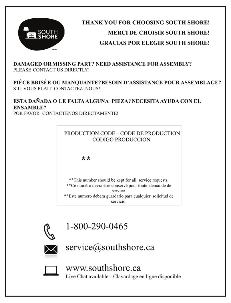 SouthShore 3246 Series Assembly instructions SouthShore 3246 Series Assembly instructions
