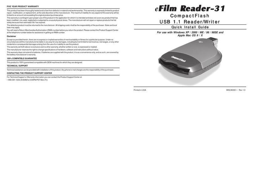 Delkin Devices eFilm Reader-31 Quick install guide