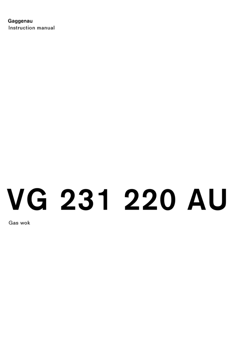 Gaggenau VG 231 220 AU instruction manual