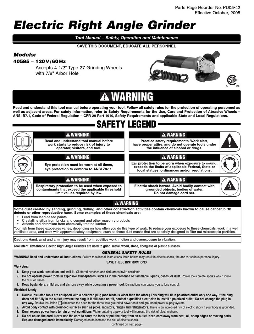Dynabrade 40595 Safety, operation and maintenance manual