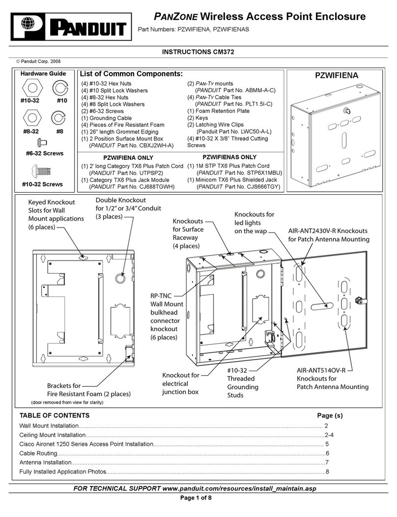 Panduit PANZONE PZWIFIENA instructions Panduit PANZONE PZWIFIENA instructions