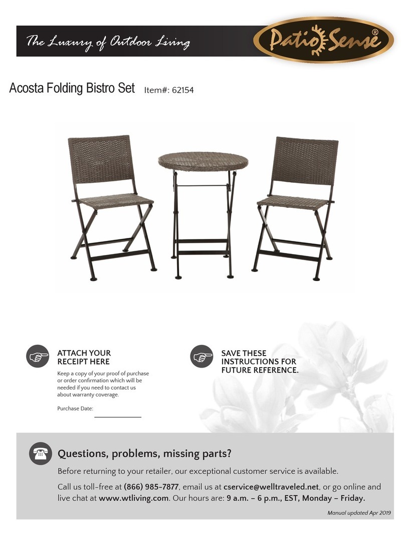 Patio Sense Acosta 62154 instructions