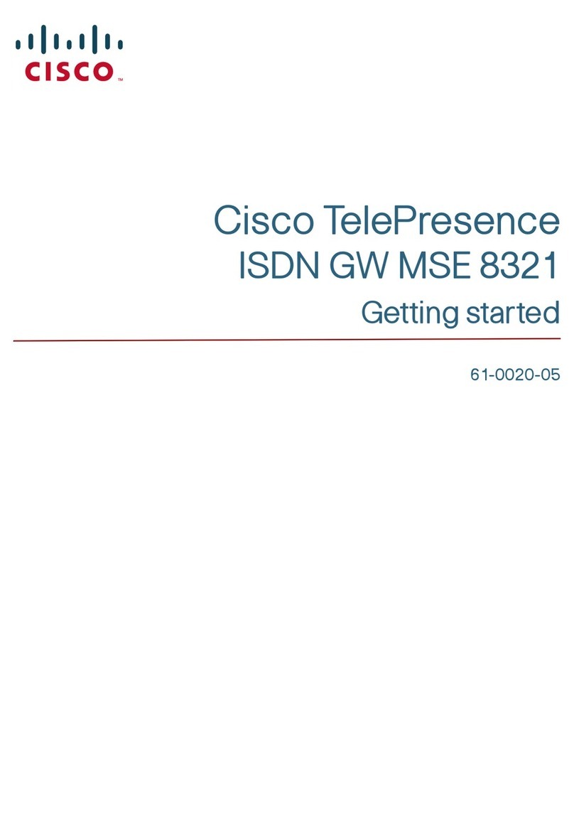 Cisco TelePresence ISDN GW MSE 8321 User manual