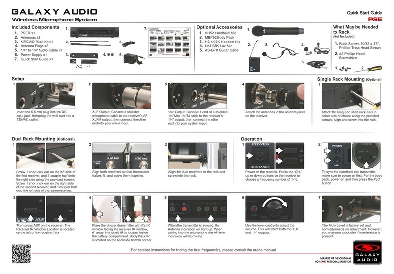 Galaxy Audio BE HEARD PSE quick start guide