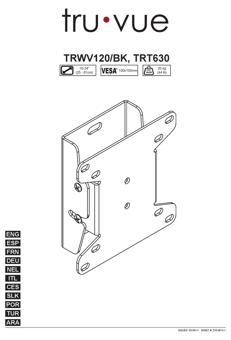 Tru Vue TRWV120/BK User manual Tru Vue TRWV120/BK User manual
