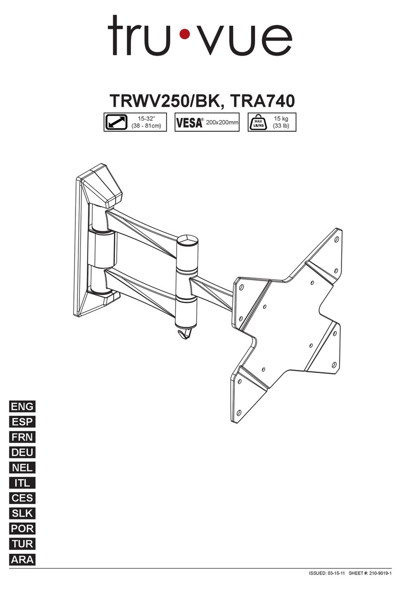 Tru Vue TRWV250/BK User manual Tru Vue TRWV250/BK User manual