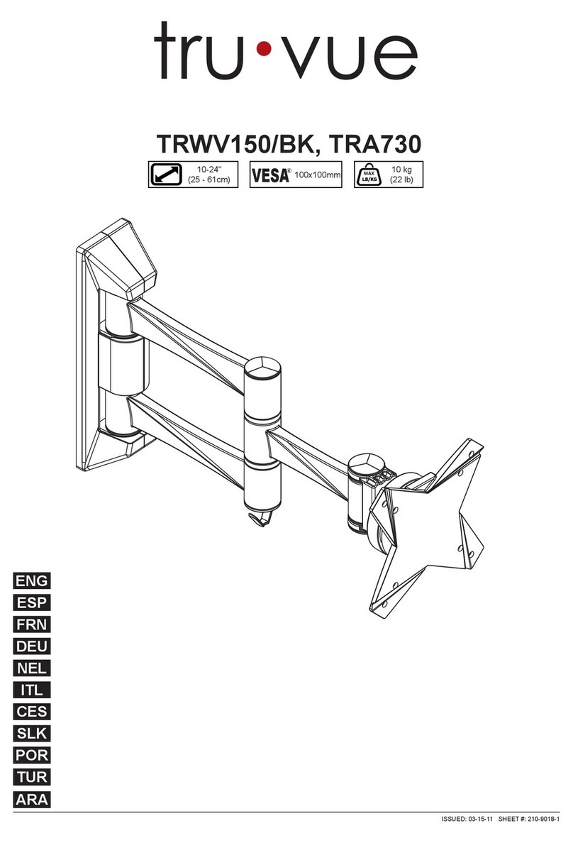 Tru Vue TRWV150/BK User manual Tru Vue TRWV150/BK User manual