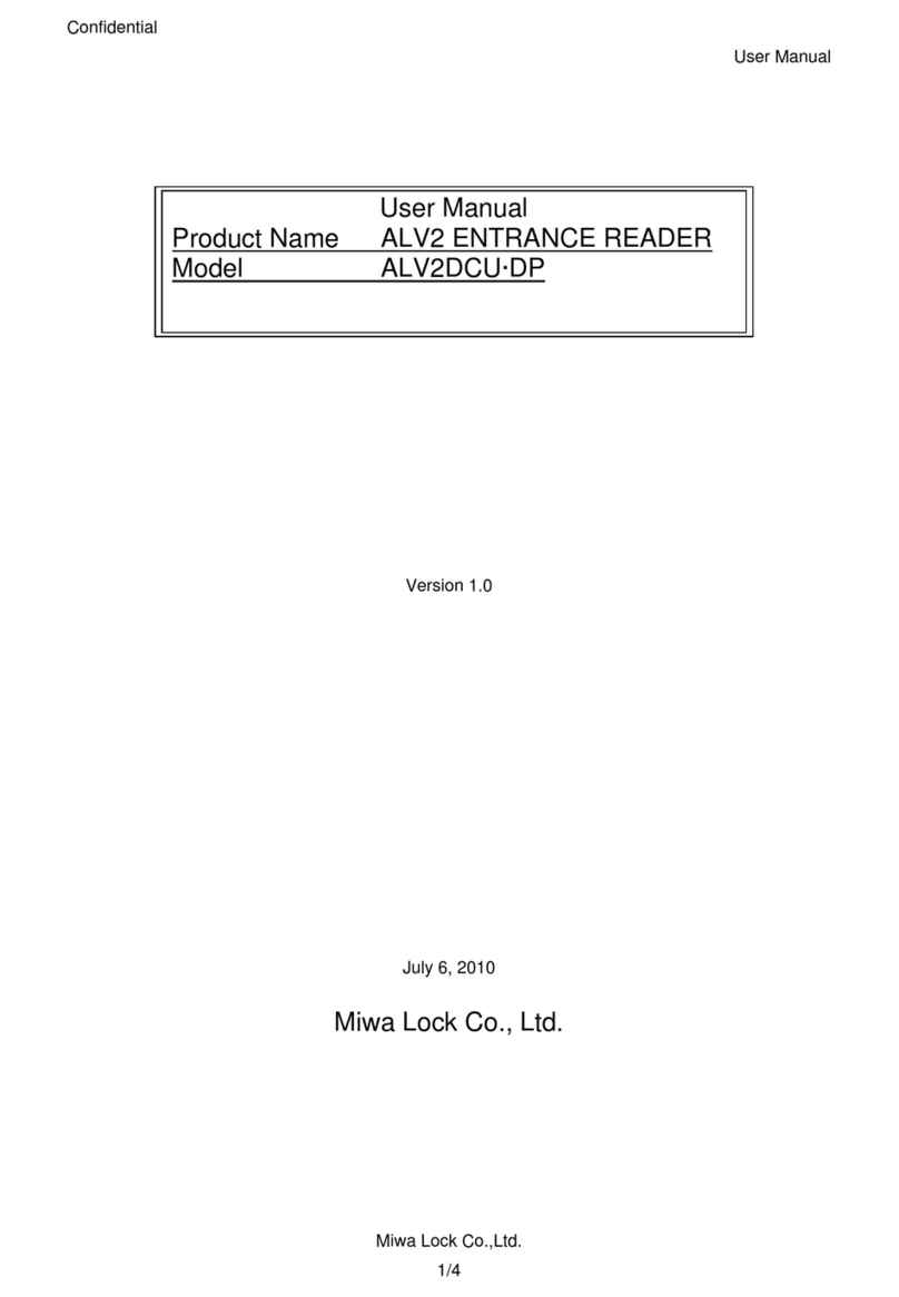 MIWA LOCK ALV2DCU-DP User manual