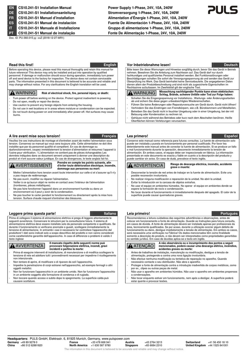 Puls CS10.241-S1 User manual