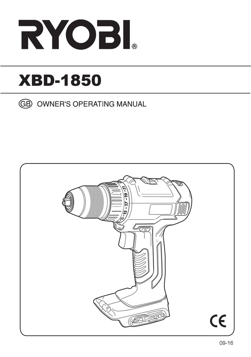 Ryobi XBD-1850 Owner's operating manual
