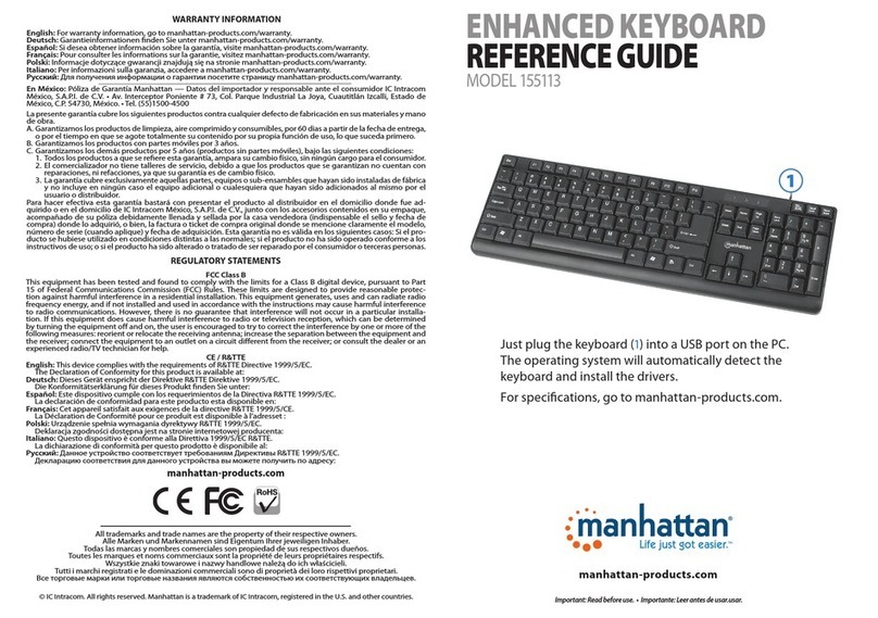 Manhattan 155113 User manual Manhattan 155113 User manual