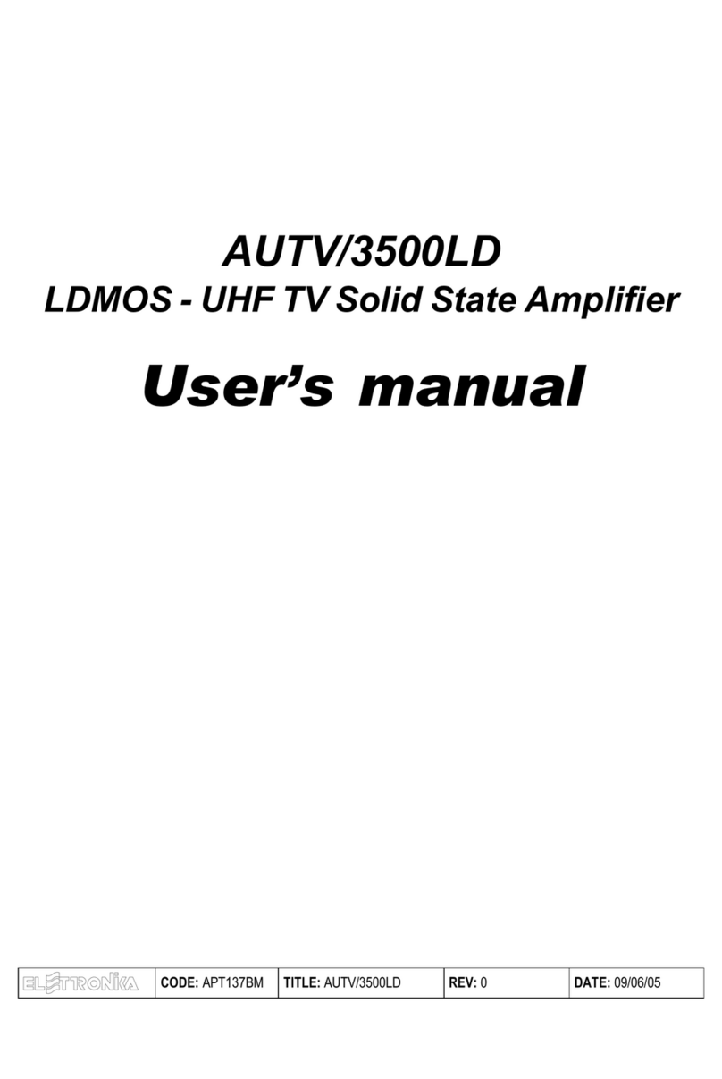 Elettronika AUTV/3500LD user manual