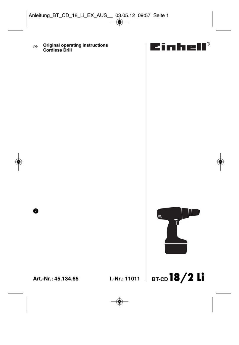 EINHELL BT-CD 18/2 Li User manual