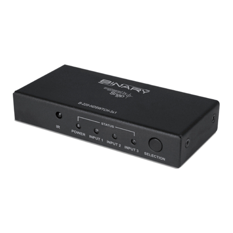 Binary B-220-HDSWTCH-3x1 owner's manual