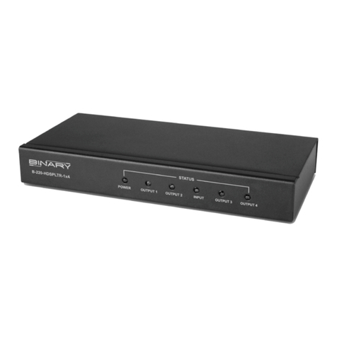 Binary B-220-HDSPLTR-1X4 User manual