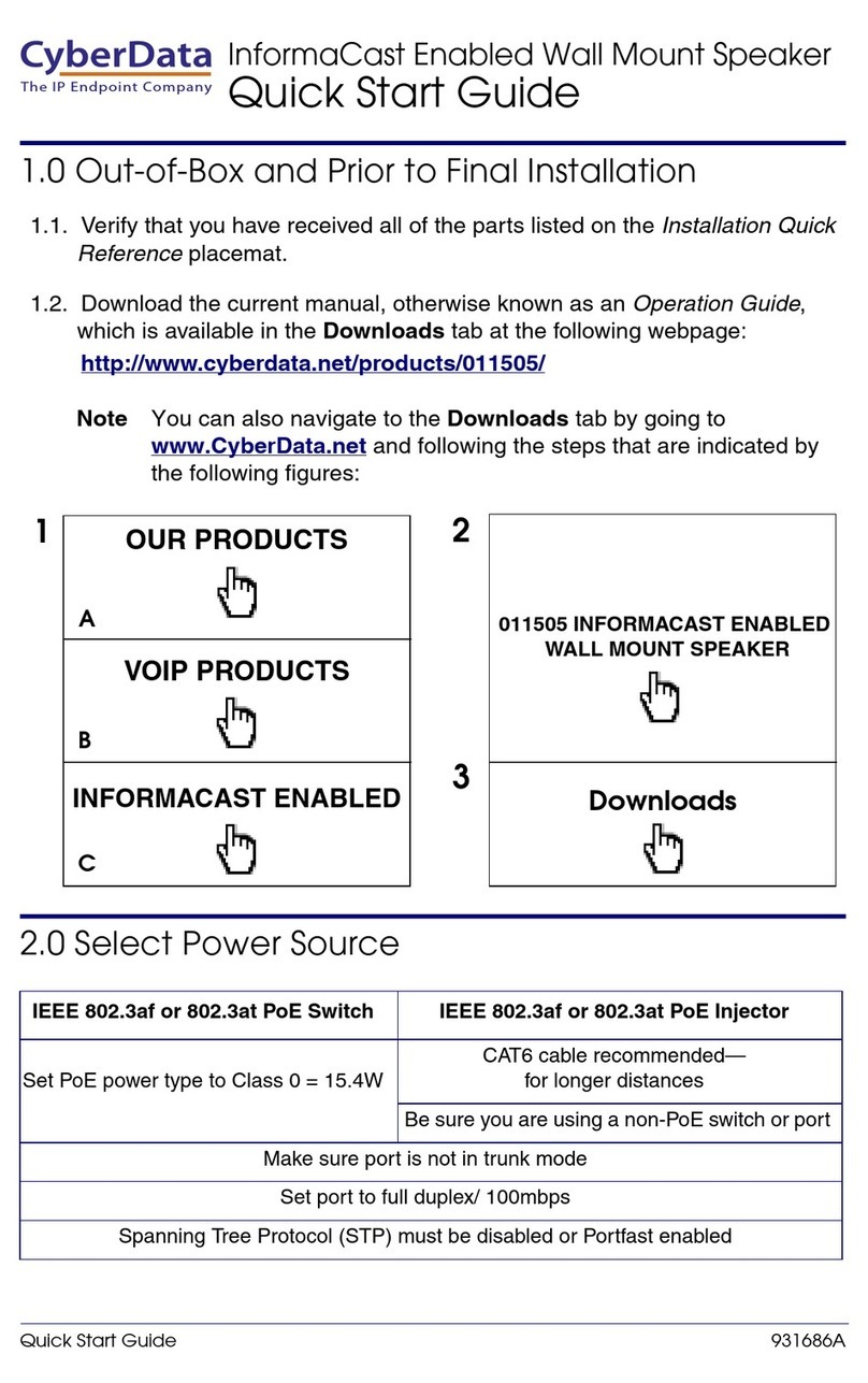 CyberData 011505 User manual